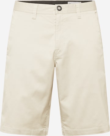 Pantalon chino Volcom en beige : devant