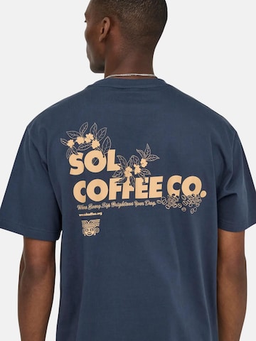 Only & Sons Shirt 'ONSFRED LIFE  FOODIE RLX' in Blue