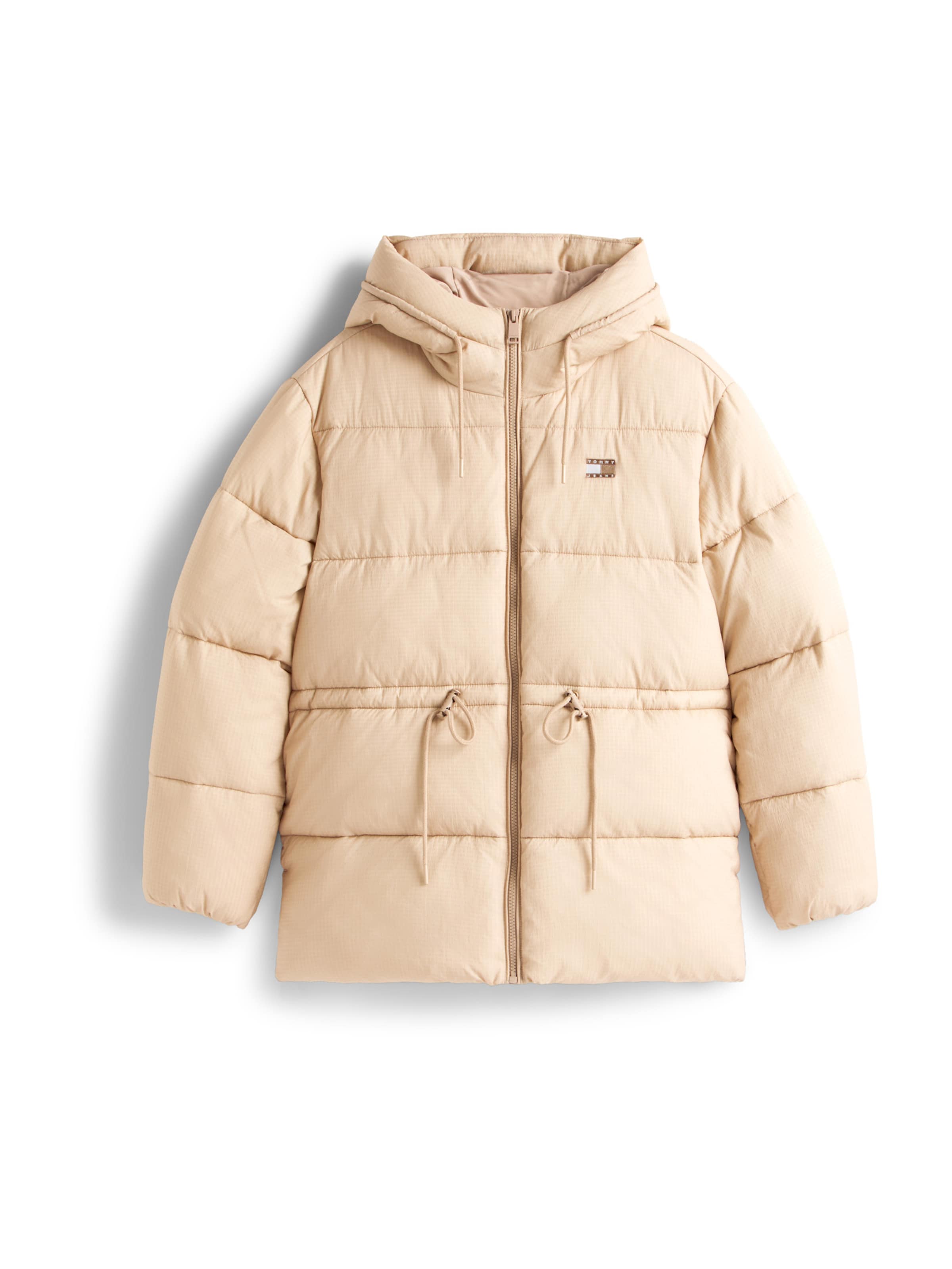 Tommy Jeans Χειμερινό μπουφάν σε καφέ: μπροστά