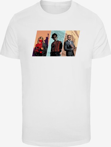 T-Shirt 'Grand Trio' Merchcode en blanc : devant