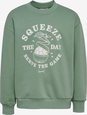Hummel Sweatshirt in Groen: voorkant