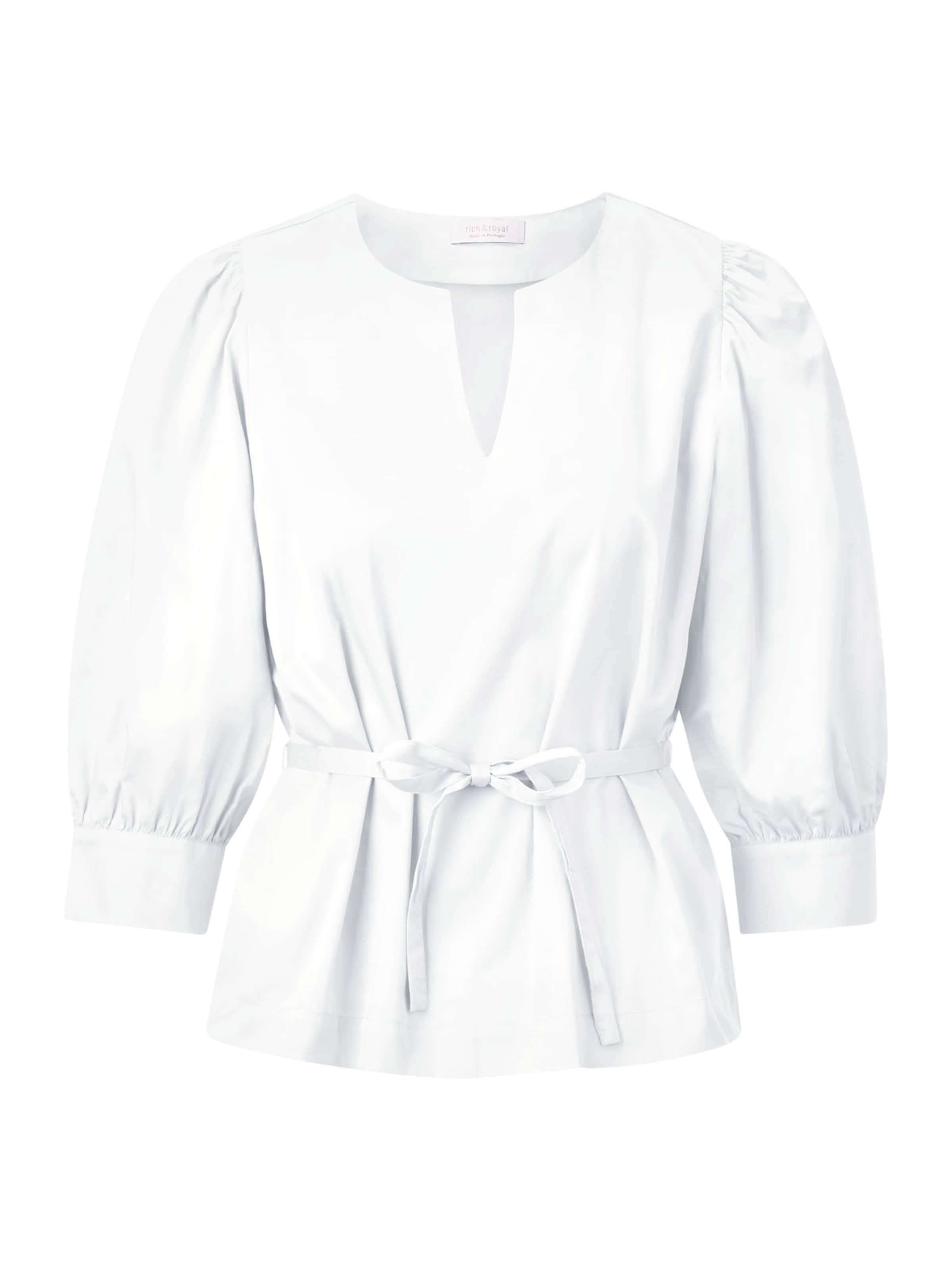 balts Rich & Royal Blūze: no priekšpuses