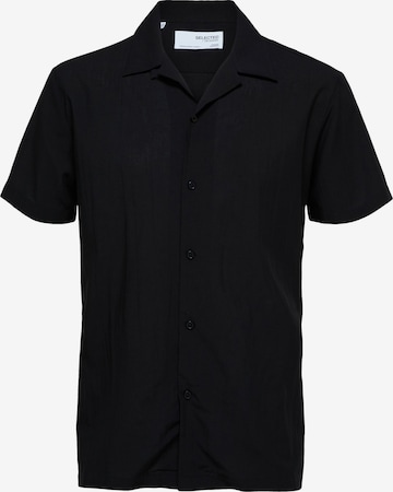 SELECTED HOMME - Camisa 'REGAIR' em preto: frente