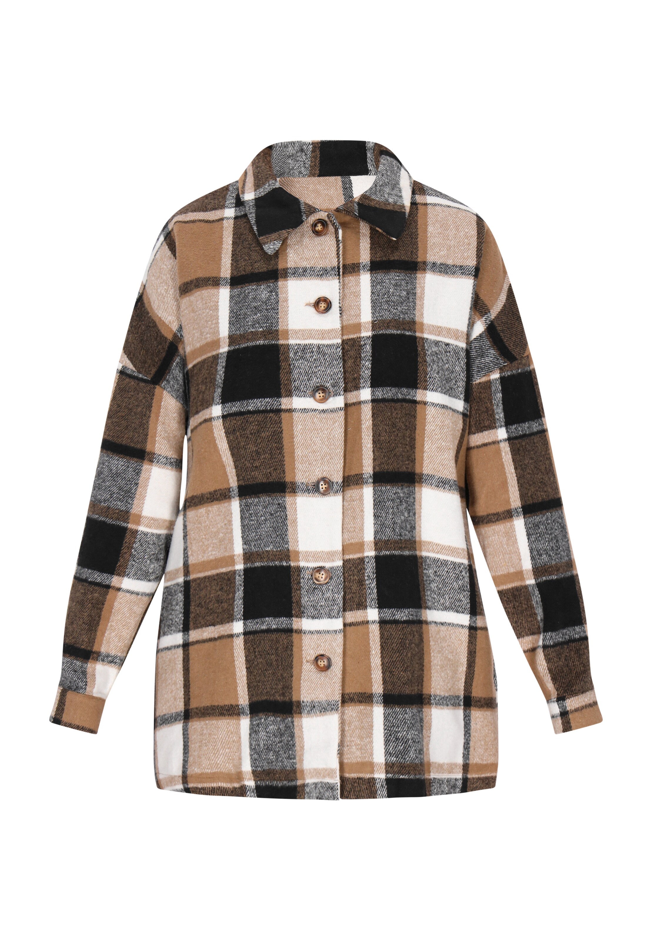 SANIKA Overgangsjakke i brun / sort / hvid, Produktvisning