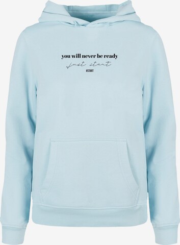 Merchcode Sweatshirt ' Ladies Just Start' in Blau: predná strana