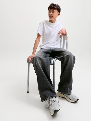 Jack & Jones Junior Wide leg Jeans 'JJIDave JJOriginal' in Black