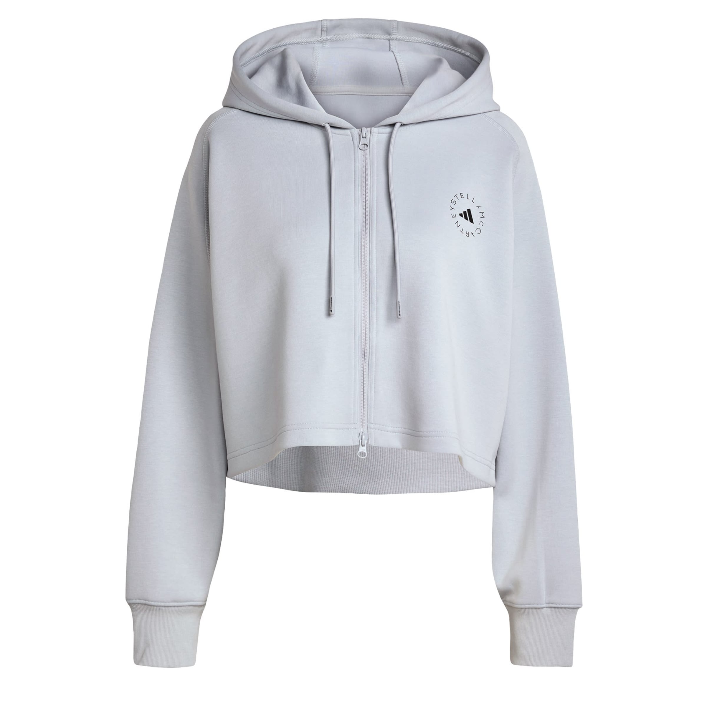 ADIDAS BY STELLA MCCARTNEY - Sudadera con cremallera deportiva en gris: frente