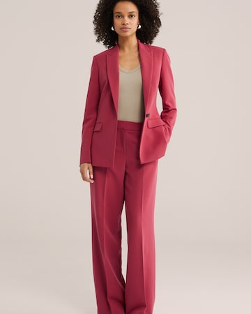 WE Fashion Široke hlačnice Hlače | rdeča barva