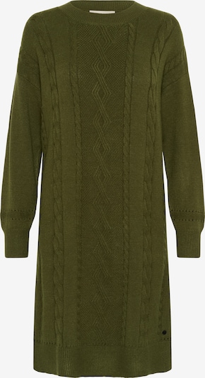 Rochie tricotat 'Dela' Cream pe oliv, Vizualizare produs