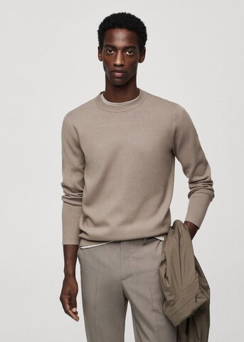 MANGO MAN Sweater 'Luxus' in Beige: front