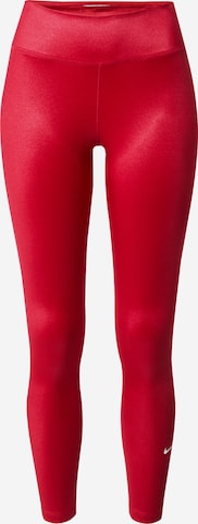 NIKE Skinny Sportovní kalhoty – červená: přední strana