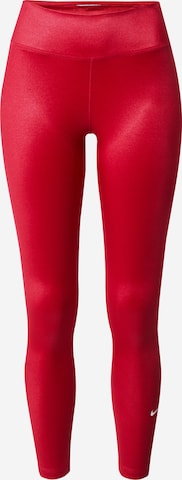 NIKE Skinny Sportbroek in Rood: voorkant