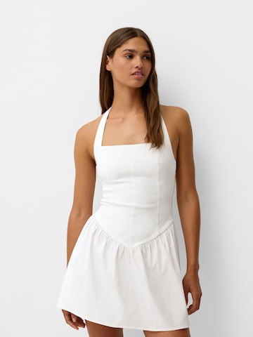 Bershka Sukienka w kolorze biały: przód