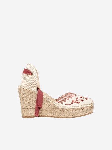 Sandales 'Alpargata Cuña 10 cm' Alhamas en rouge : devant