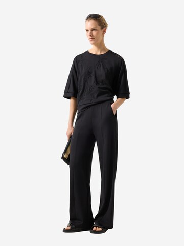 BOGNER Wide leg Pleat-Front Pants 'Ruby' in Black