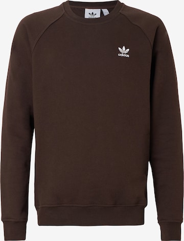 ADIDAS ORIGINALS Sweatshirt 'Trefoil Essentials' in Brown: front