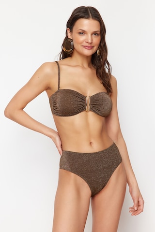 brūns Trendyol Bandeau Bikini: no priekšpuses