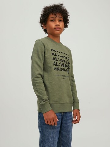 Sweat 'Sustain' Jack & Jones Junior en vert : devant