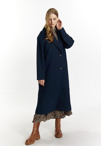DreiMaster Vintage Ανοιξιάτικο και φθινοπωρινό παλτό 'Incus' σε μπλε: μπροστά