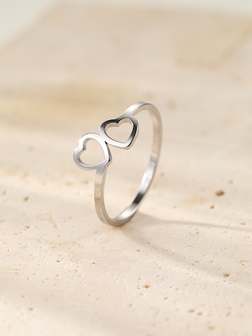 Hey Happiness Ring 'Connected Hearts' in Silber