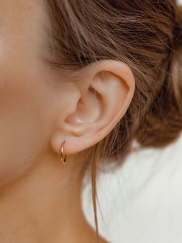 Hey Happiness - Pendientes 'Basis' en oro: frente