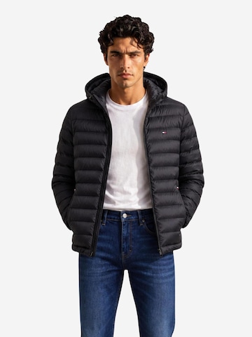 Manteau d’hiver 'HOODED JACKET MW0MW43464' TOMMY HILFIGER en noir