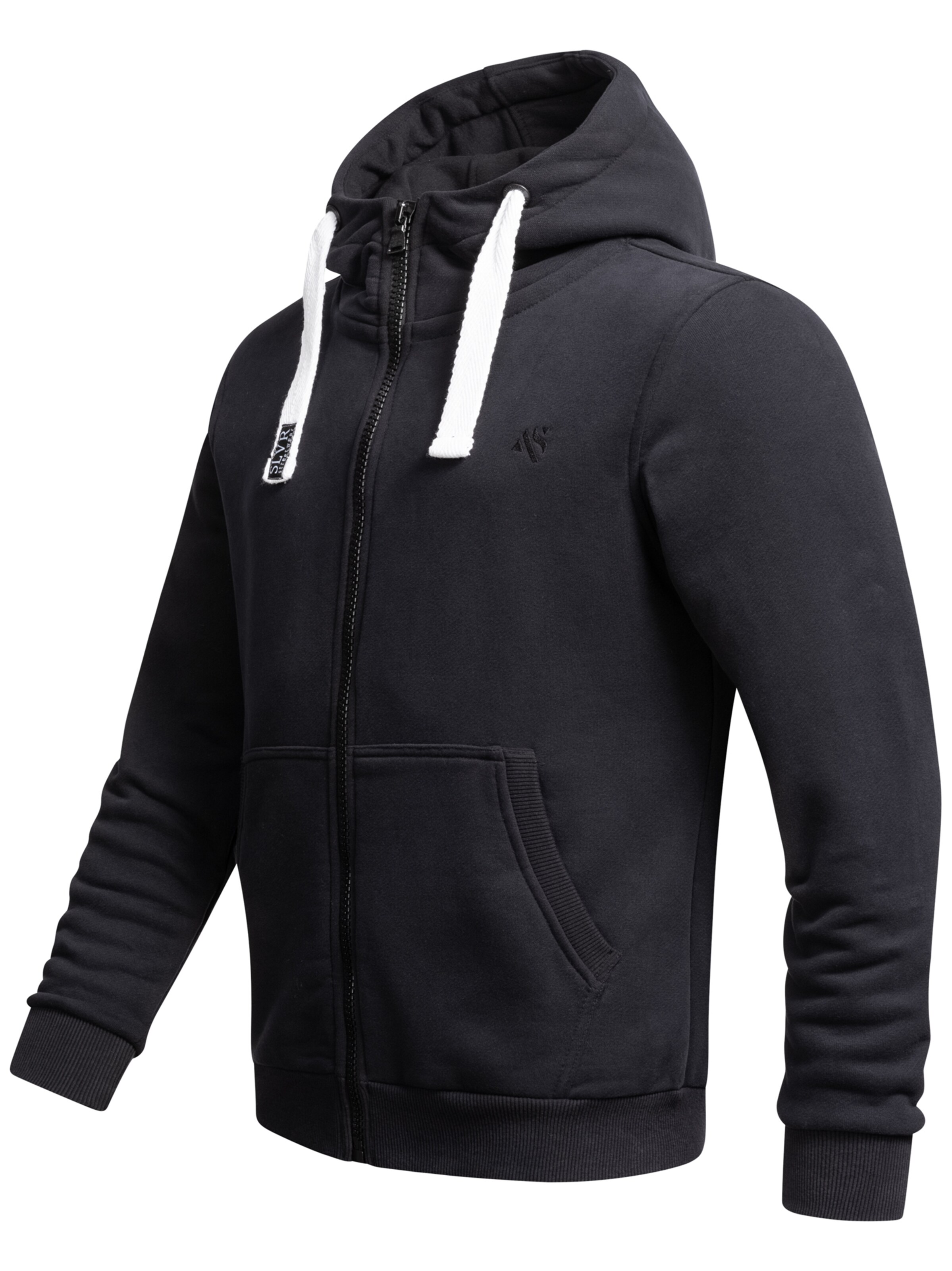 Alessandro Salvarini Sweatjacke 'Vinzent' in Schwarz