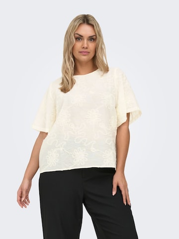 ONLY Carmakoma Blouse 'Anila' in Beige: voorkant