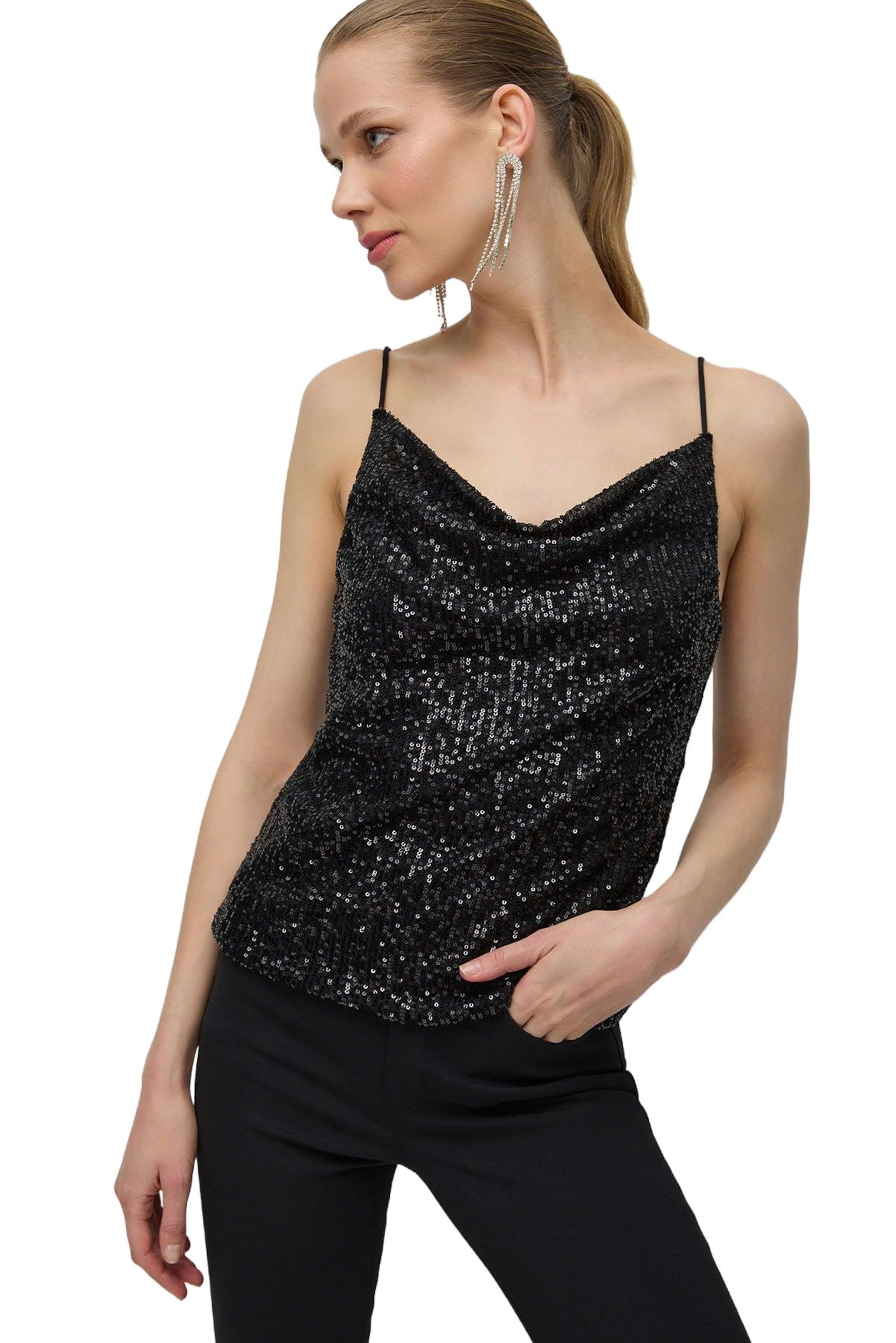 No Matter What Top in Zwart: voorkant