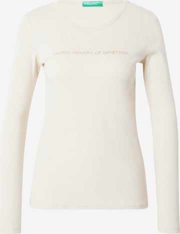 UNITED COLORS OF BENETTON T-shirt i beige: framsida
