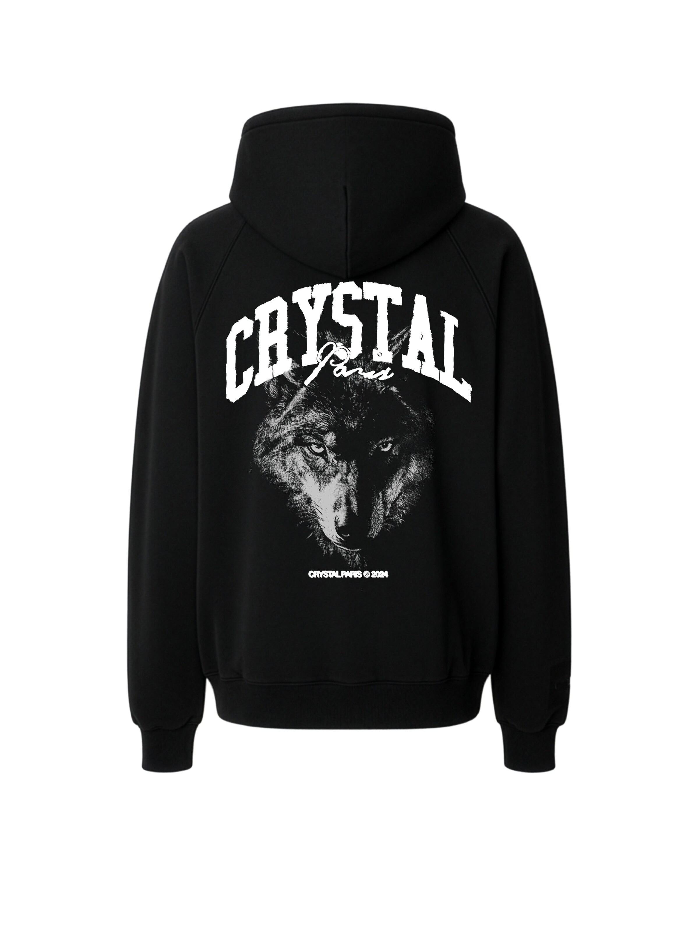 Crystal Paris Sweatshirt 'Nightwolf' in Black
