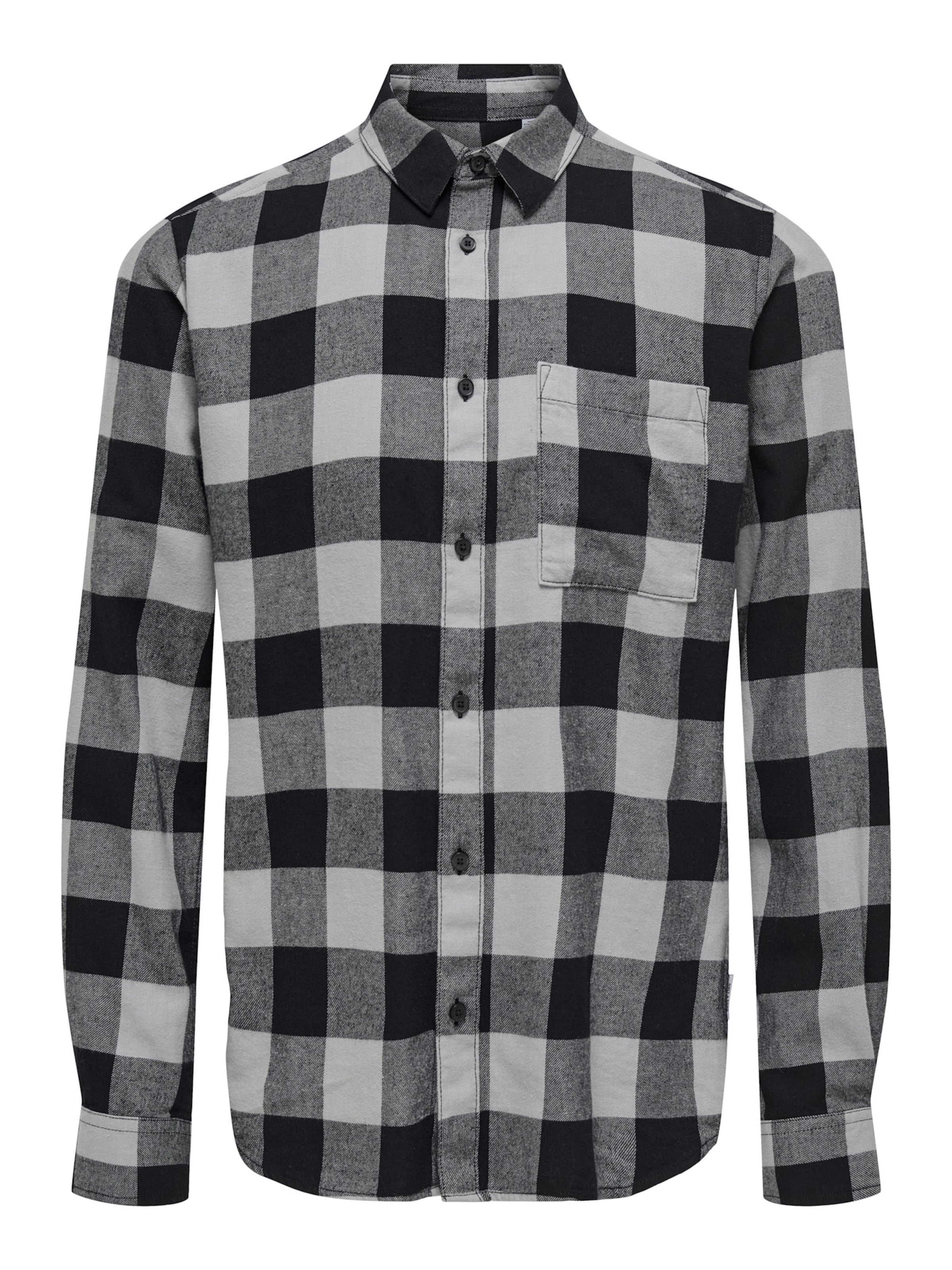 Only & Sons Overhemd 'ONSGudmundur' in Grijs: voorkant