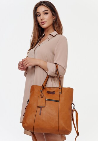 HARPA Shopper in Brown: front