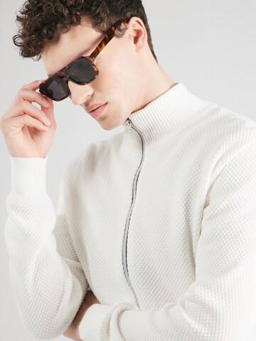 Kronstadt Knit cardigan 'Erik' in White