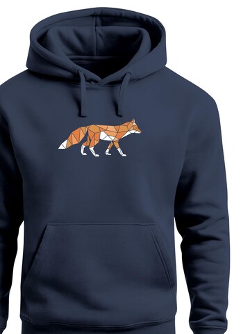 Neverless Sweatshirt 'Fuchs Polygon'‌‌‌‌‌‌ in Blau