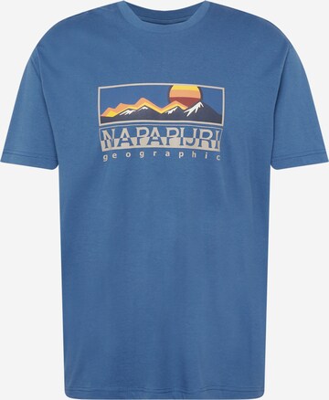 NAPAPIJRI T-Shirt 'FREESTYLE' in Blau: predná strana