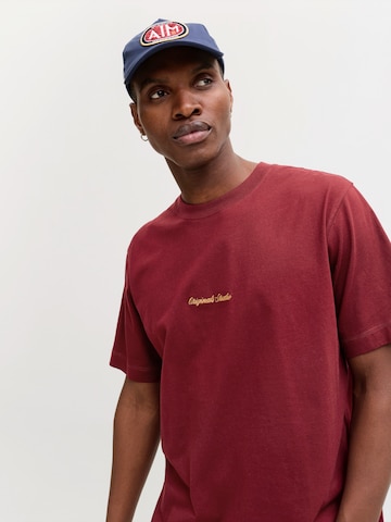 JACK & JONES Shirt 'JORNorrebro' in Red