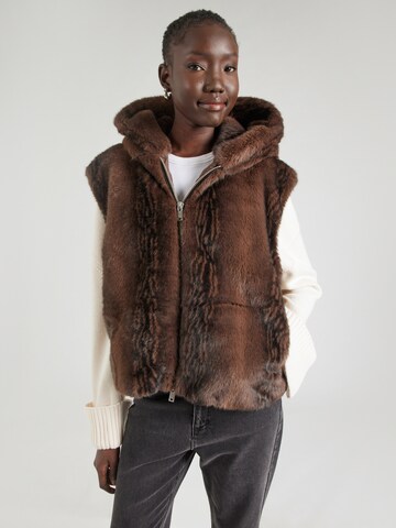 Monki Bodywarmer in Bruin: voorkant