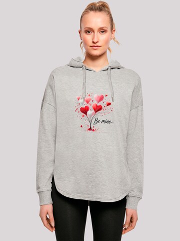 F4NT4STIC Sweatshirt 'Herzbaum Be Mine!' in Grijs: voorkant