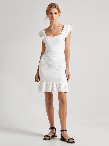 Pepe Jeans Knitted dress ' GESA ' in White