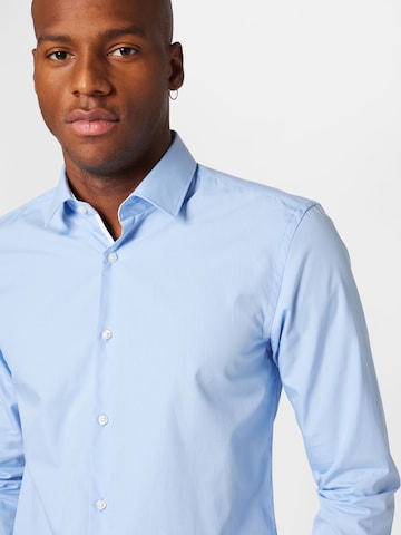 HUGO Red Slim fit Button Up Shirt 'Ekoy' in Blue