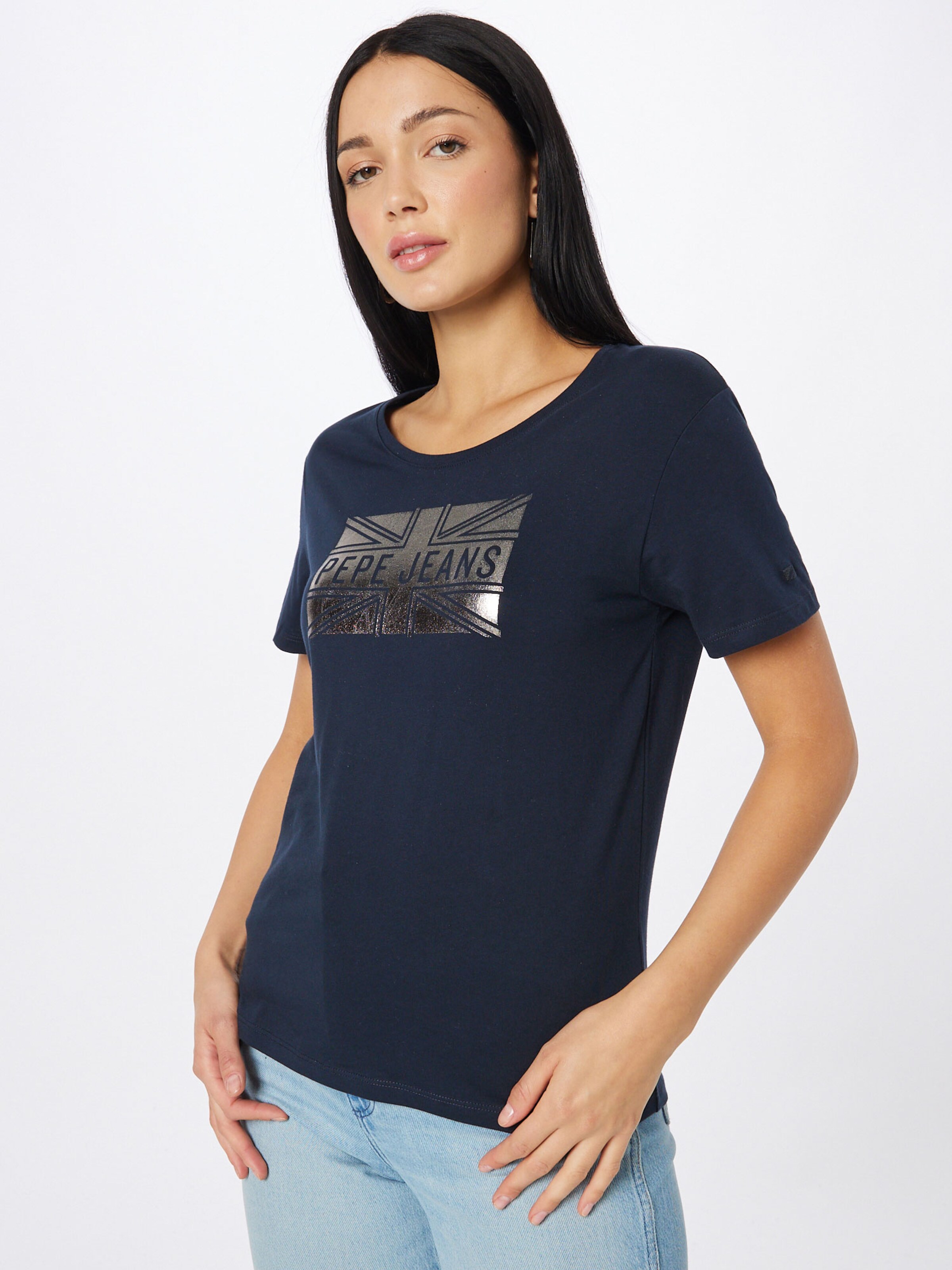 Frauen Shirts & Tops Pepe Jeans T-Shirt 'PEARL' in Navy - VF89037