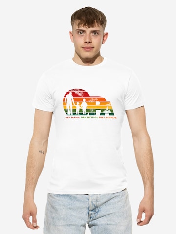 Cotton Prime Shirt 'Opa Legende der Enkel' in Wit: voorkant