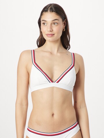 Tommy Hilfiger Underwear Triangle Bikini Top in White: front