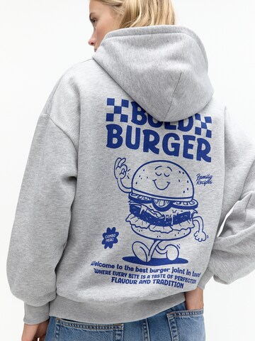 Pull&Bear Sweatshirt 'PACIFIC' in Grey