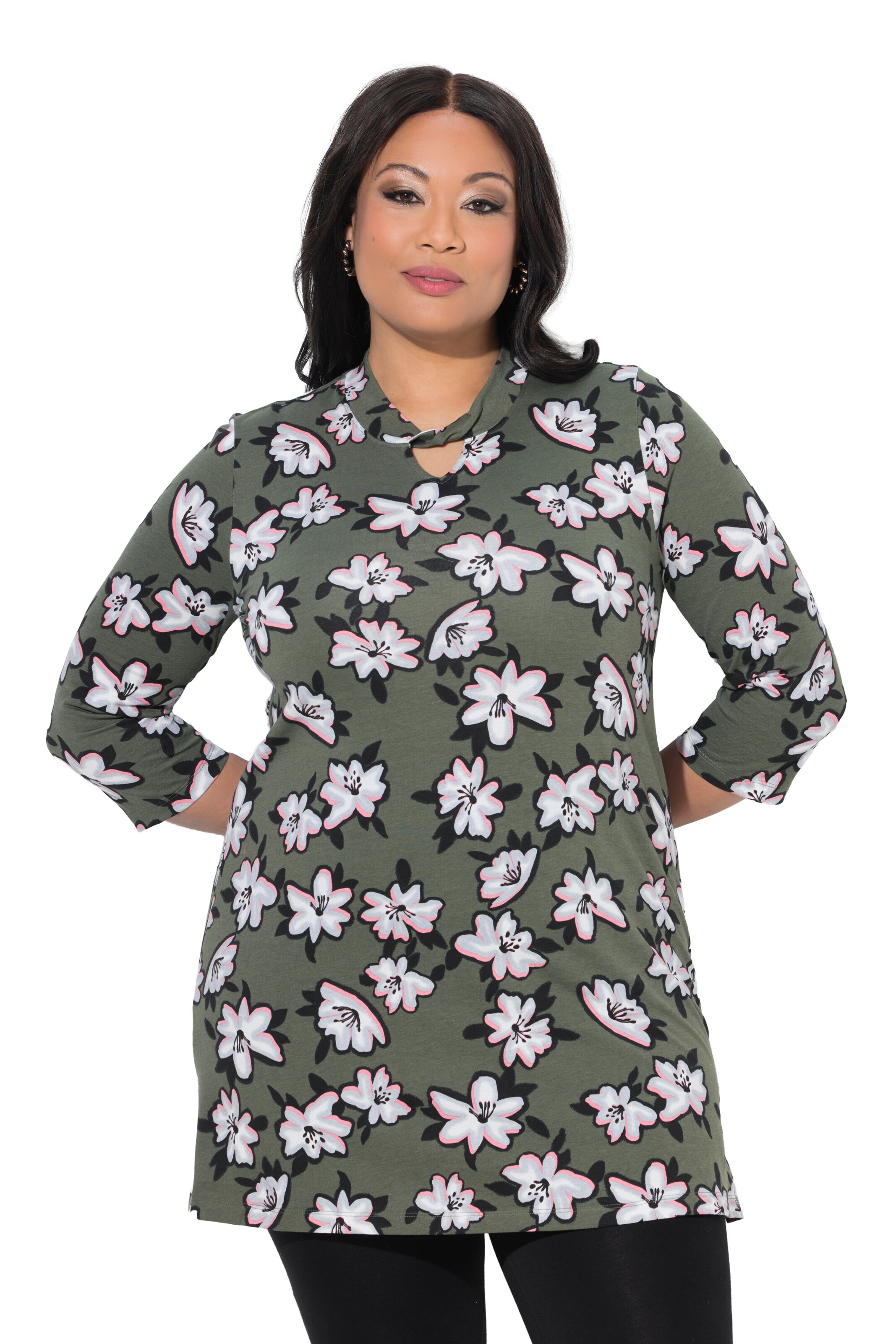 Ulla Popken Longshirt in Grün: Vorderseite