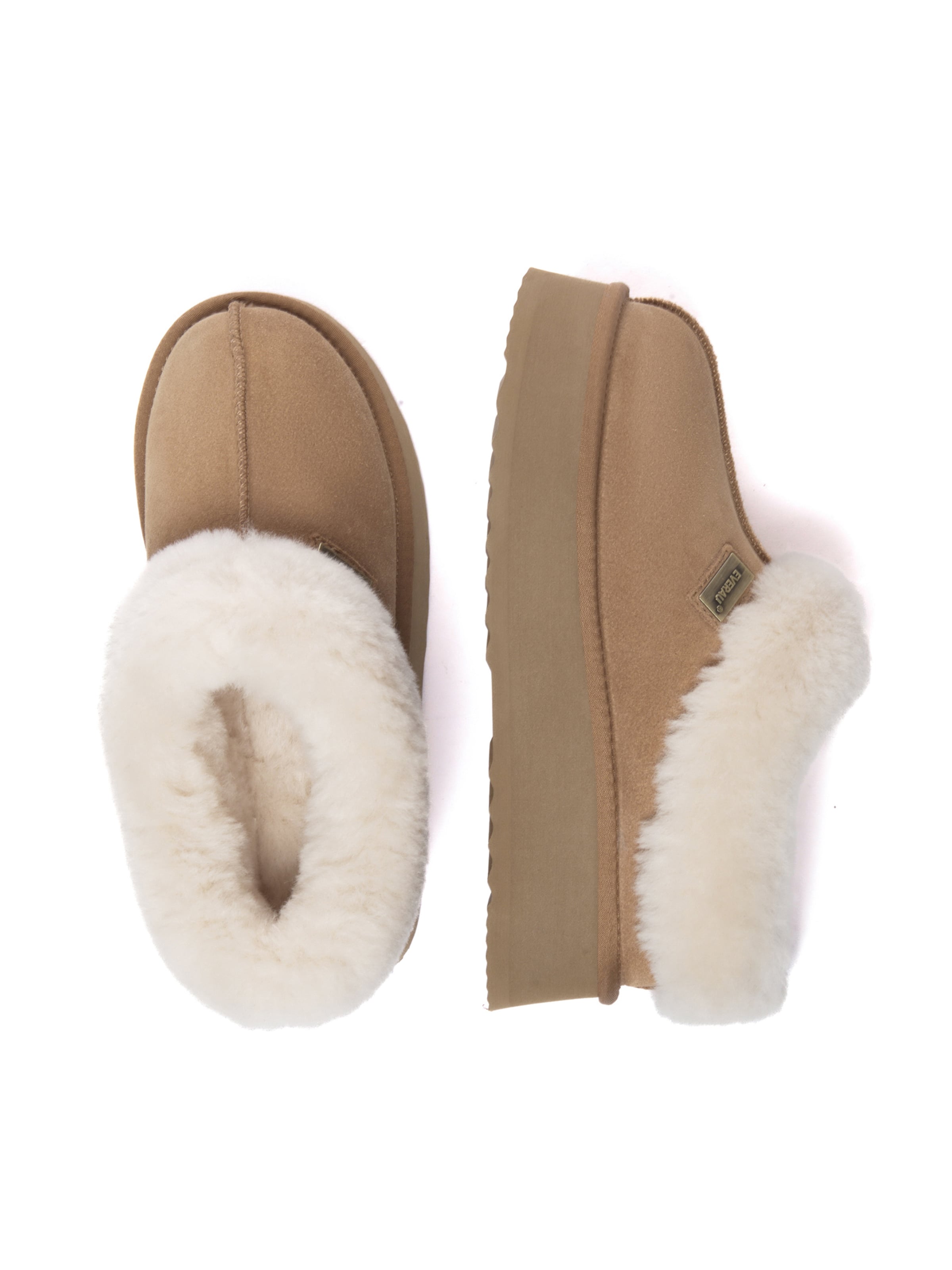 Everau Papuče 'Topknot' - Hnedá