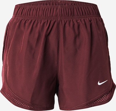 Sportinės kelnės 'TEMPO' iš NIKE, spalva – vyno raudona spalva / balta, Prekių apžvalga