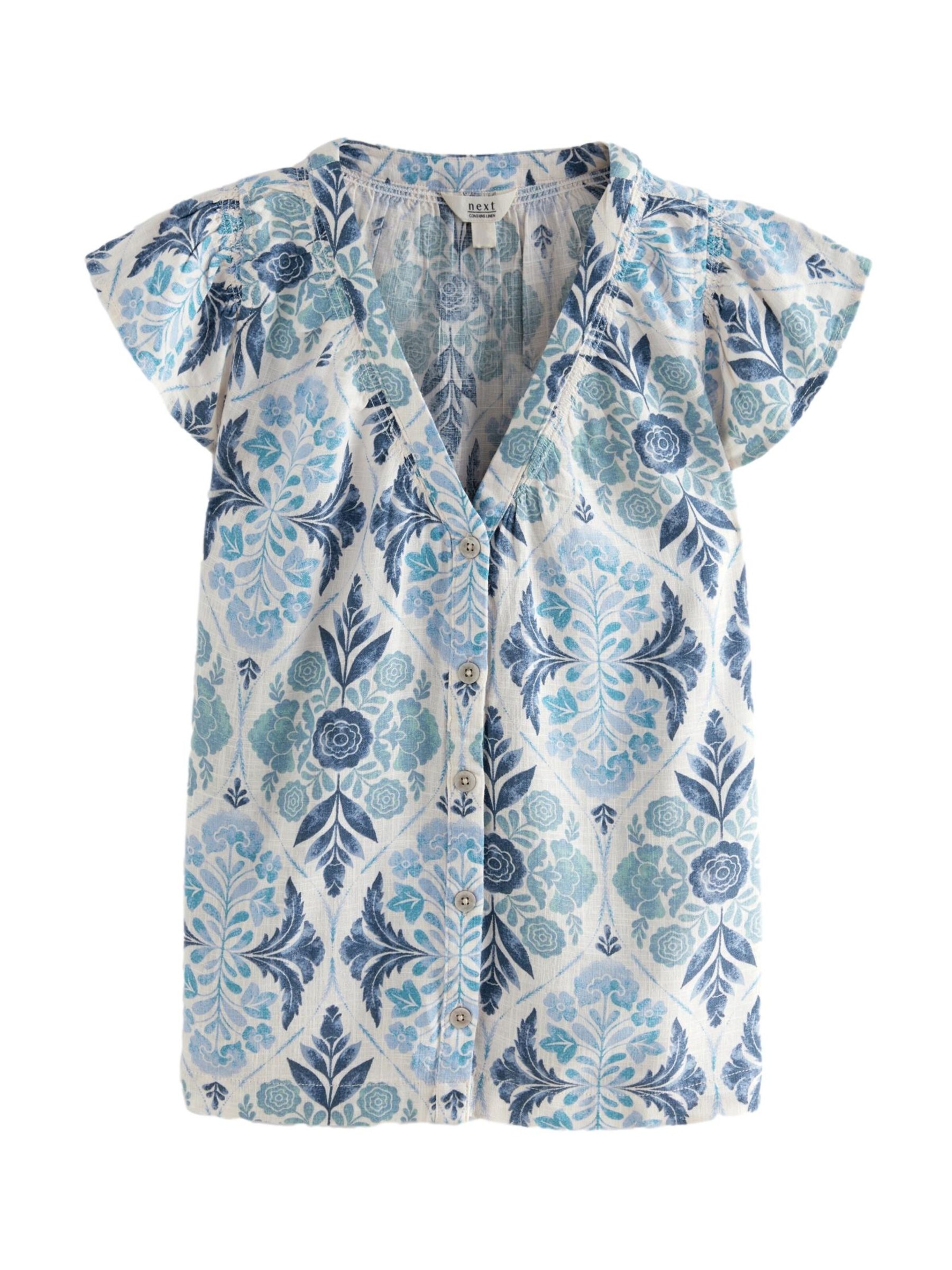 Next Blúz - kék: elől