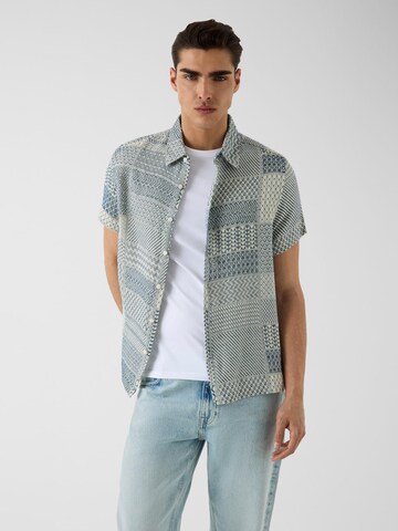GUESS Regular Fit Hemd in Blau: Vorderseite